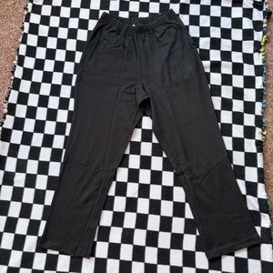 Woman Within Black Elastic-Waist Joggers, New Without Tags (NWOT), size 14/16 P